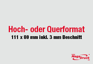 DIN A7, 1 oder 2-seitig