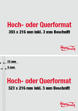 DIN A4 mit Umschlag, 4-farbig - Sammelform